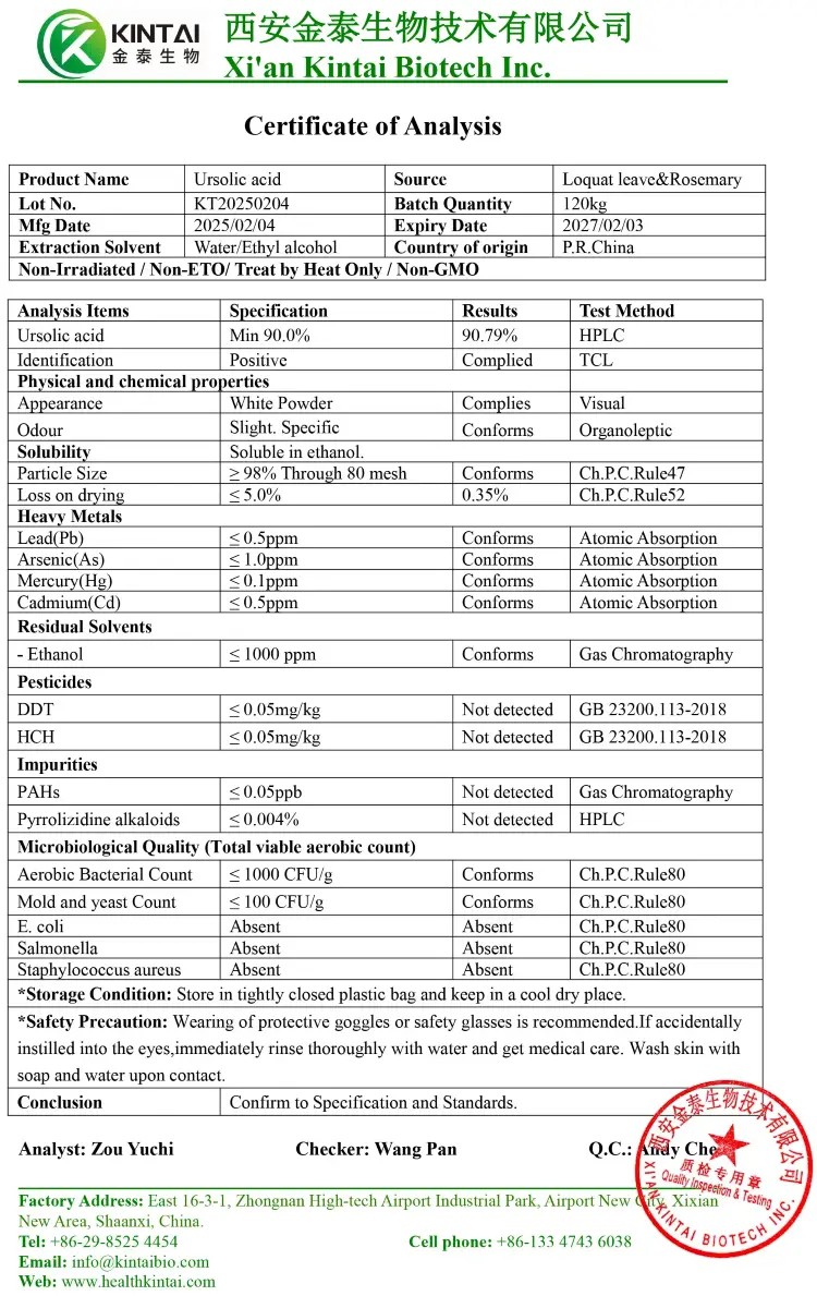 KINTAI Rosemary Extract COA KINTAI Rosemary Extract COA